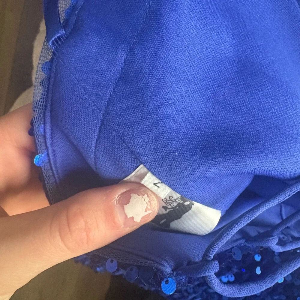 Blue Sequin Prom dress - Picture 4 of 4